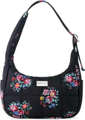 Vista 23 de TOPDesign Bolso de hombro acolchado para mujer, bolso de mano ultraligero con cremallera, correa ajustable