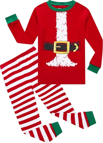 Vista 18 de KikizYe Pijamas para niños, pijamas de manga larga para niños albaricoque/sólido