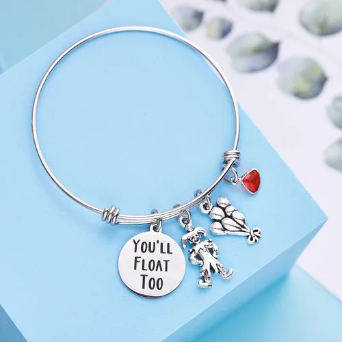 Vista 3 de LParkin Pulsera You Float Too para fanáticos de la película de terror, regalo para ella, pulseras de Halloween