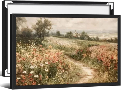 Vista 34 de Haitunone Póster de estanque de pato real con animales de granja, arte de pared, pintura de pato vintage, pintura al óleo, cazador de pájaros