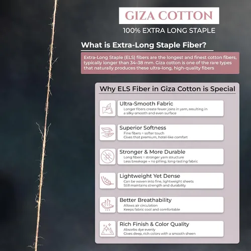 Vista 7 de MyGiza Sheets, Juego de sábanas 100% de algodón egipcio Giza, tamaño individual, para adaptarse a colchones de hasta 15 pulgadas de profundidad