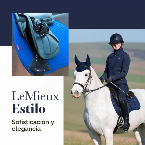 Vista 2 de LeMieux Almohadilla de sillín de uso general cuadrada - Almohadillas de sillín inglesas para caballos - Equipo y accesorios de equitación Azul
