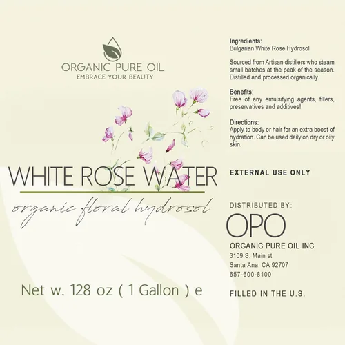 Vista 2 de White Rose Water Hydrosol – Agua de rosas búlgara destilada natural pura y natural vegana, a granel, spray hidratante en aerosol para la cara