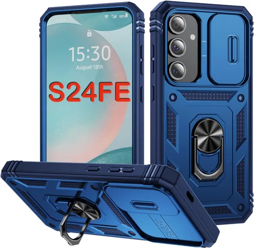 Vista 247 de PASNEW Funda militar para iPhone 13 Pro Max, cubierta de cámara deslizante y soporte de anillo de metal de 360°, carcasa rígida multicapa resistente