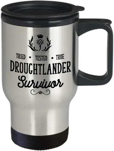 Vista 2 de Droughtlander Survivor Taza de viaje Outlander regalo para abanico regalo para ella regalos de Navidad para mujeres divertido Outlander tazas de té