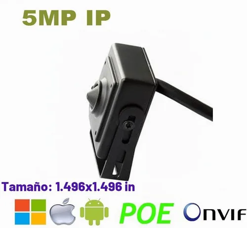 Vista 2 de NK View Interior 5MP Mini Cube Cámara IP de Seguridad, Cámara ATM, Mini lente de 0.1 in, P2P, Vista de aplicación gratuita