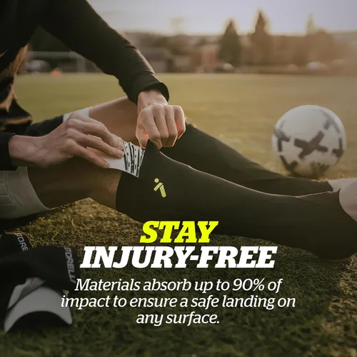 Vista 3 de Storelli BodyShield Espinilleras, Mangas de Espinilleras de Compresión Premium para Jugadores de Fútbol, Resistentes a los Rayos UV, Unisex, 1 Par