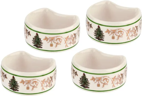 Vista 2 de Soporte para pastel dorado para árbol de Navidad