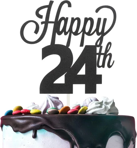 Vista 11 de LINGTEER - Decoración para pastel con texto "Happy Birthday 100", color negro