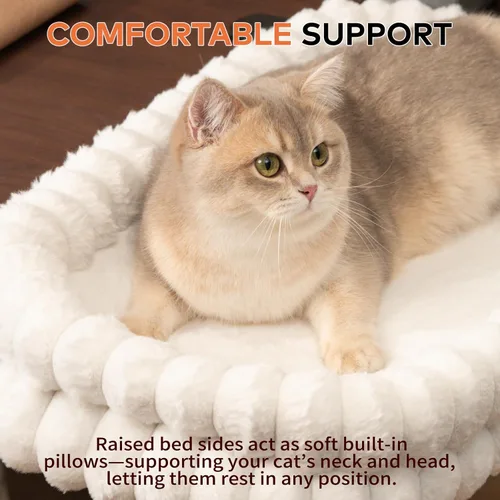 Vista 6 de CHEERPALS Cloud - Hamaca plegable para gatos de interior Blanco