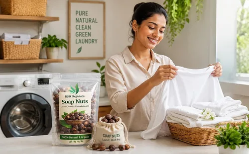 Vista 3 de BSD Organics Nueces de jabón (Reetha, Areetha, kunkudukaialu) - 2.2 lbs (bolsa gratis)(2.2 libras)