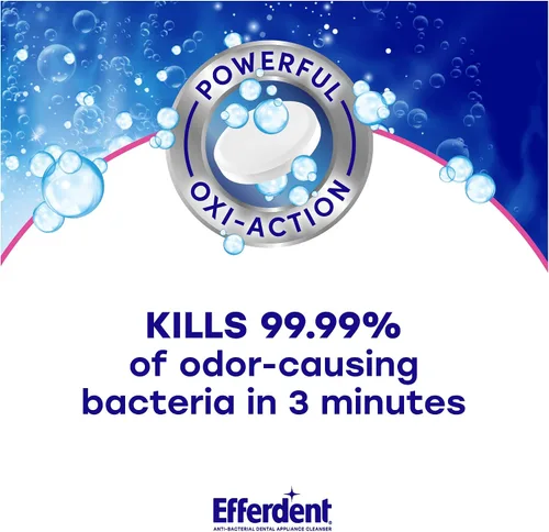 Vista 4 de Efferdent Tabletas de limpieza retenedoras, 126 tabletas y pasta dental blanqueadora Aquafresh Extreme Clean, 5.6 onzas