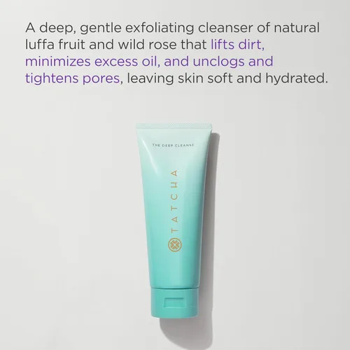 Vista 8 de TATCHA The Deep Cleanse Limpiador exfoliante profundo y suave, levanta la suciedad, minimiza el exceso de aceite, desatasca y aprieta los poros