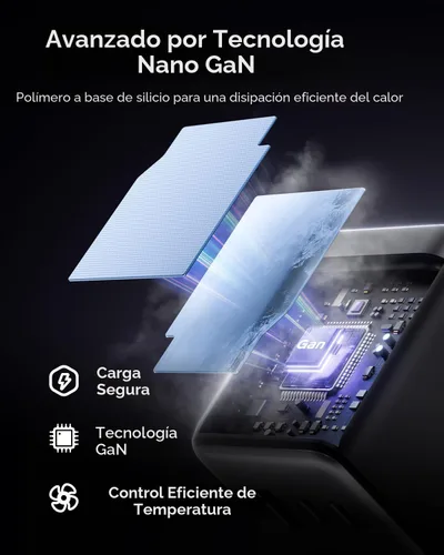Vista 5 de wegear Bloque de cargador USB C de 100 W, adaptador de corriente plegable compacto de 3 puertos Cargador de pared USB para MacBook Pro/Air, Dell