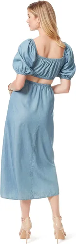 Vista 3 de Jessica Simpson Vestido largo de manga corta con corte Jacklyn para mujer