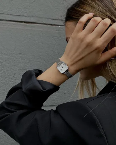Vista 6 de Daniel Wellington Quadro Studio - Reloj cuadrado de ley, pulsera de malla