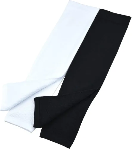 Vista 2 de Finrray Fundas de brazo de enfriamiento con protección UV, mangas solares para mujeres, niñas, adultos, jóvenes y hombres, ciclismo, correr, golf