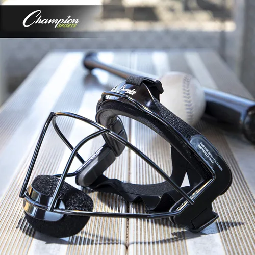 Vista 5 de Champion Sports Máscara facial de sóftbol de acero – Máscara de campo duradera para jóvenes y adultos, protección para jugar en interiores