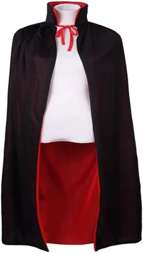 Vista 44 de LMYOVE Capa reversible para Halloween, disfraz de vampiro para mascarada, drácula, mago, diablo, cosplay, adulto