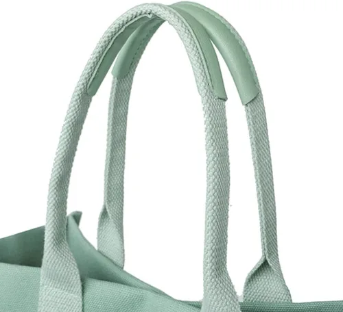 Vista 7 de Obosoyo Bolso de lona para mujer, bolso de mano grande de lona para el trabajo, bolso cruzado casual para viajes diarios