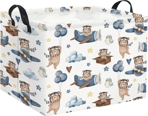 Vista 47 de Cestas para Bebé Cestas de Juguetes para Niños y Niñas Cesta de Regalo del Bosque Vacía Bonita Contenedor de Almacenamiento Caja Organizadora Animal