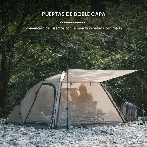 Vista 7 de Naturehike Massif - Tienda de campaña caliente con gato para estufa, resistente al viento, resistente al viento, para 4 estaciones, para 2/4