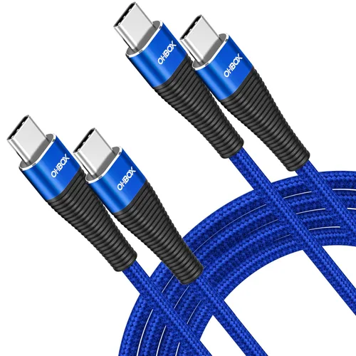 Vista 21 de Cable corto USB C, cable USB C a USB C de 100 W, cable de carga rápida de 1 Negro
