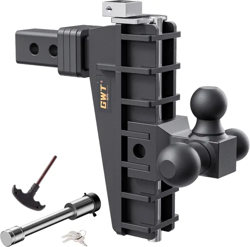 Vista 14 de GWTAUTO Enganche de remolque ajustable con gancho, enganche de caída de triple bola (1-7/8 x 2 x 2-5/16 pulgadas), se adapta a receptor de 2