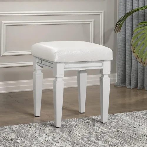 Vista 8 de Lexicon Barrett - Cama de plataforma con almacenamiento de estribo, tamaño Queen, color blanco