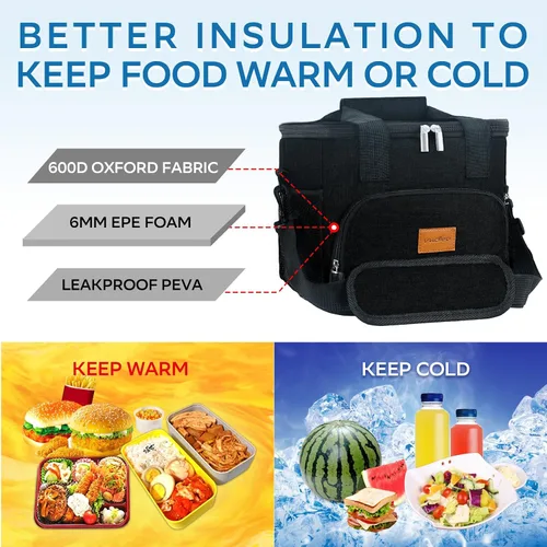 Vista 5 de Portable Soft Cooler Bag - 24/60 Can Insulated Camping Cooler, Leakproof Collapsible Soft Sided Cooler for Drink, Suitable for Picnic, Beach