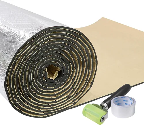 Vista 13 de Alfombrilla de aislamiento de calor y sonido para barco y auto, 10mm, 52 pies cuadrados, espuma cerrada de 390 mil, material de aislamiento térmico