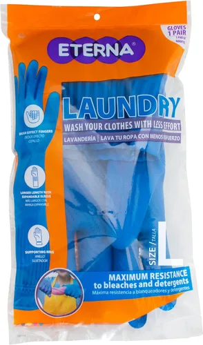 Vista 9 de ETERNA Guantes extra largos, guantes para limpieza de lavandería, cocina y hogar, efecto cepillo en los dedos, longitud más larga con funda
