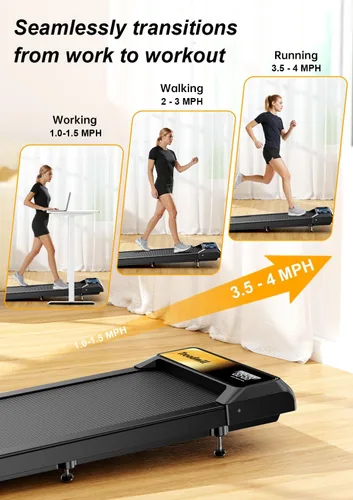 Vista 8 de Walking Treadmill Pad with Incline, Walking 2.5HP for Home and Office, 265Lbs Weight Capacity, Treadmill with APP & Remote Control, LED Display