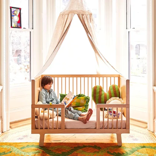 Vista 6 de OEUF Sparrow Kit de conversión de cama para niños pequeños, abedul, convierte la cuna gorrión en cama para niños pequeños, certificado GREENGUARD