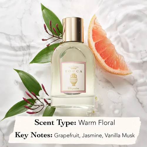 Vista 4 de Tocca Cleopatra Aceite corporal seco perfumado, 3.4 onzas líquidas Olio Sublime Profumato - Fragancia corporal con pomelo, jazmín y almizcle
