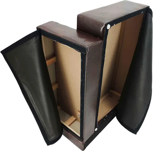 Vista 4 de Sofá cama para perros de cuero sintético marrón reclinable L sillón asiento 30x20x13 área de asiento es de 27 x 16 pulgadas, ideal para perros más
