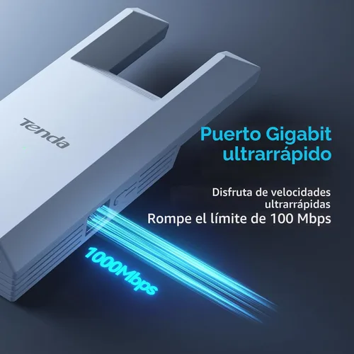Vista 5 de Tenda Extensor de alcance WiFi AC1200 - Extensor WiFi con puerto Gigabit Ethernet, amplificador de señal doméstica de 1.2 Gbps, doble banda, hasta