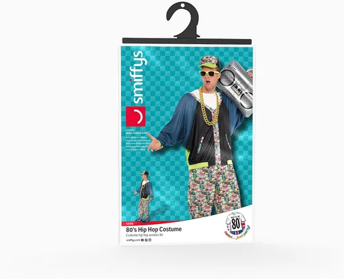 Vista 8 de Smiffy's disfraz de hip hop de los 80's, para hombre.