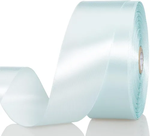 Vista 45 de YASEO - Cinta de satén sólido verde manzana de 1 pulgada para envolver regalos, 50 yardas Soft, Satiny, Colorfast, Polyester Fabric, Ease of Use