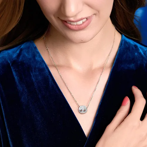 Vista 4 de QeenseKc Dije de círculo de la vida familiar para siempre árbol de la vida para pulsera Pandora
