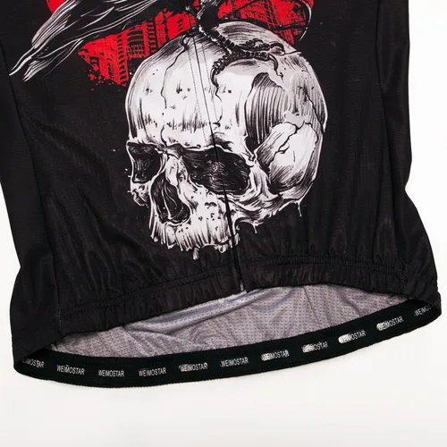Vista 6 de Weimostar Camiseta de ciclismo de manga corta para hombre, bolsillos