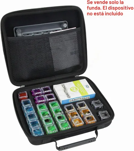 Vista 2 de Hermitshell Estuche rígido de viaje para ThinkFun Gravity Maze, juego de lógica de mármol caído (funda para laberinto de gravedad, negro)