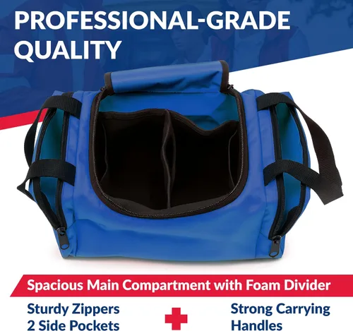 Vista 3 de Dixie EMS Dixigear Bolsa Vacía de Primer Respondedor II 10.5" x 5" x 8" - Azul