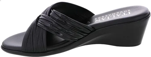 Vista 2 de ITALIAN Shoemakers Sandalias de cuña Saylor para mujer Negro Multi