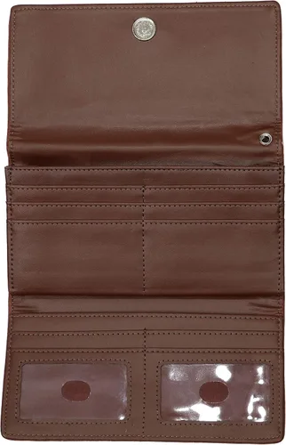 Vista 4 de Lady Conceal Cartera de mano Morgan con bloqueo RFID para mujer con triple pliegue para mujer, Mahogany, Cartera RFID