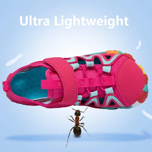 Vista 2 de CIOR Zapatos de agua para niños y niñas, cómodos zapatos deportivos con punta cerrada, sandalias deportivas para caminar