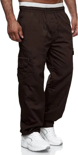 Vista 3 de THWEI Pantalones cargo para hombre, estilo casual, con cordón, atléticos, para deportes al aire libre
