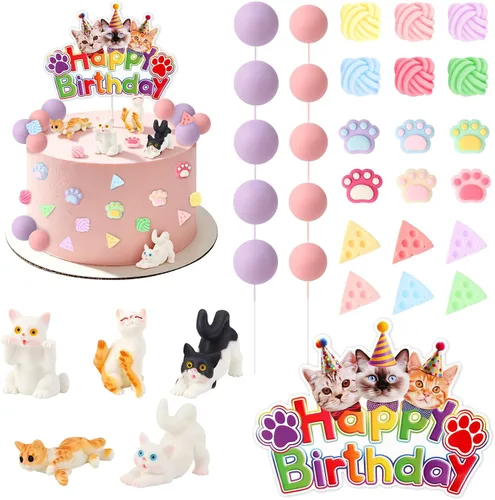 Vista 43 de Juego de 26 decoraciones de pastel de béisbol con mini bolas, jugador, gorras, guantes, murciélagos, adornos de pastel de cumpleaños de béisbol