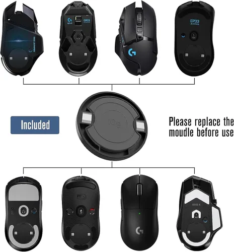 Vista 4 de Base de carga Soarking para ratón de computadora Logitech G Pro X Superlight 2/1, G502/G502X/G502X Plus Lightspeed, G703, G903 Lightspeed y sistema