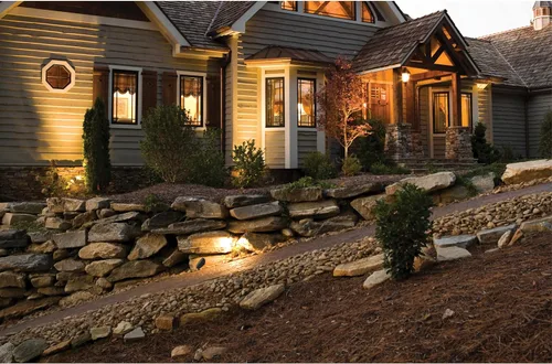Vista 2 de Nuvo Lighting 62/1201 Foco LED de Paisaje 6 Vatios Acabado Gris Oscuro, 5.5 pulgadas Integrated LED, Compact 5.5-inch size, Adjustable aiming